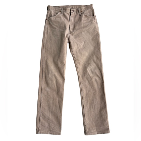 VTG 80s/90s Khaki Wrangler Pro Rodeo Jeans Made in USA 34x34 - Picture 3 of 11